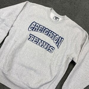 Vintage‎ Lee Creighton Bluejays Tennis Sweatshirt Crewneck Men's XL Gray College